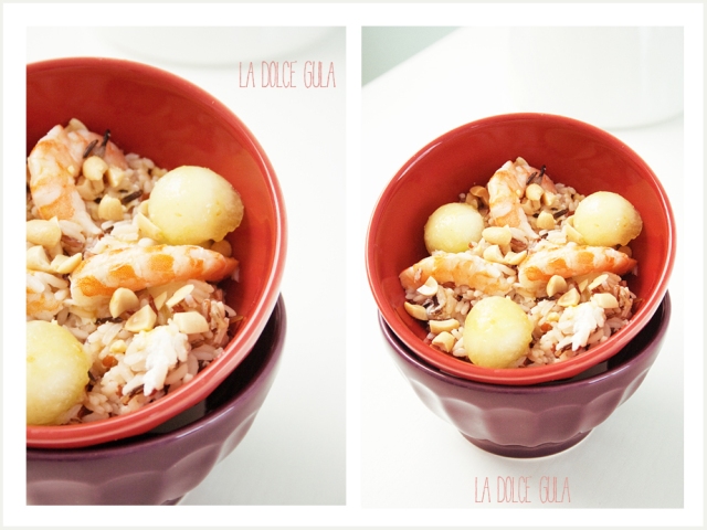 © La Dolce Gula-Picreceta LDG-Melon and Prawn Rice Salad ©