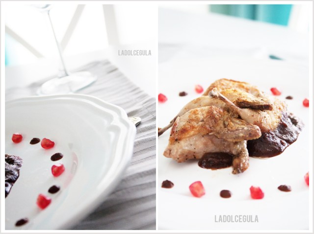 © La Dolce Gula Navidad Codorniz con reducción de granada y jerez  ©