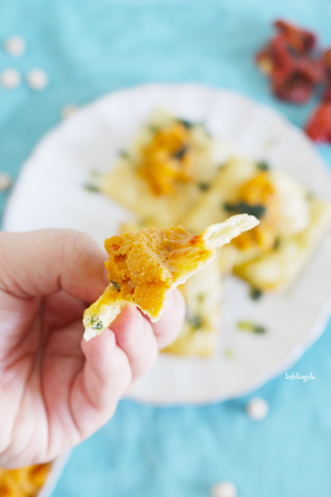 La Dolce Gula - Wontons Con Hummus De Tomates Secos