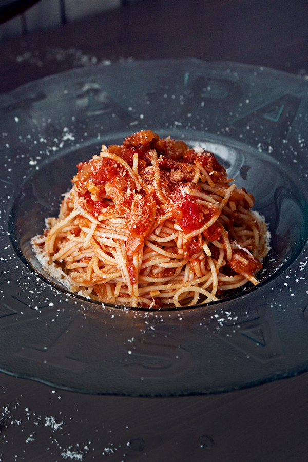 Spaguetti All’Amatriciana - La Dolce Gula Recetas