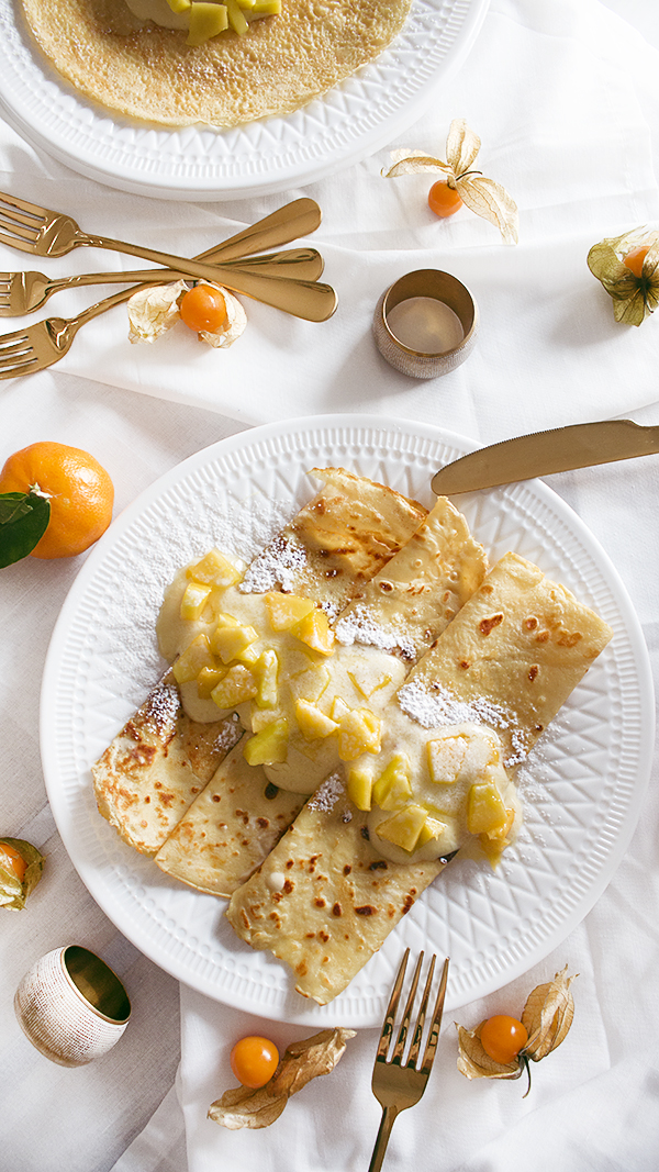 Crepes con Crema de Mango - La Dolce Gula Recetas