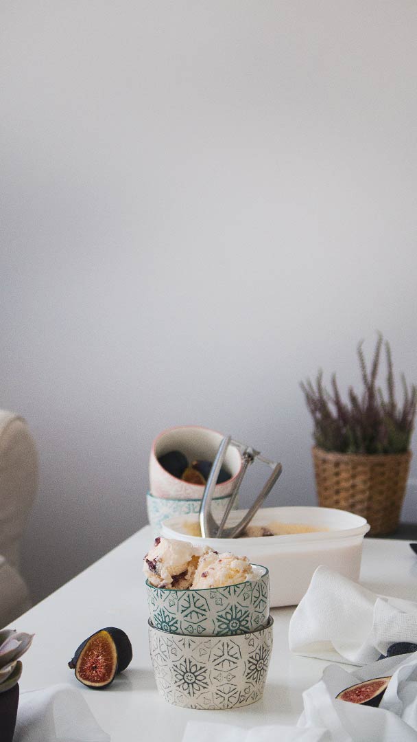 Helado de higos caramelizados - La Dolce Gula