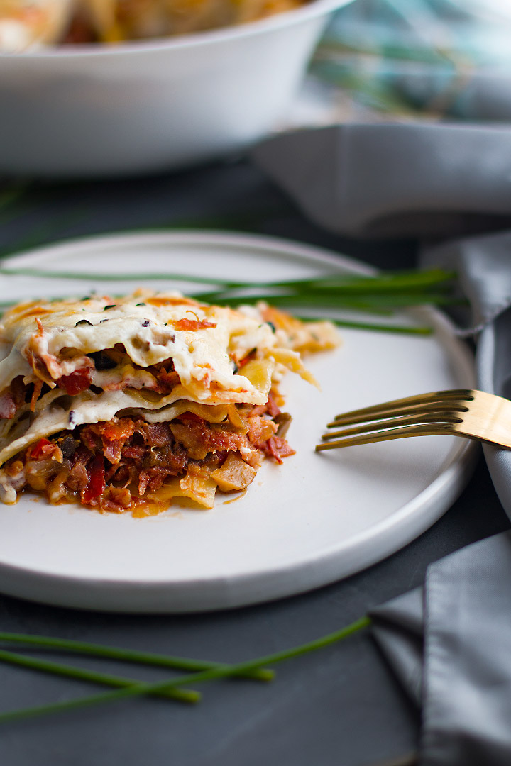 Lasaña de Pato, Foie y Setas Silvestres - La Dolce Gula